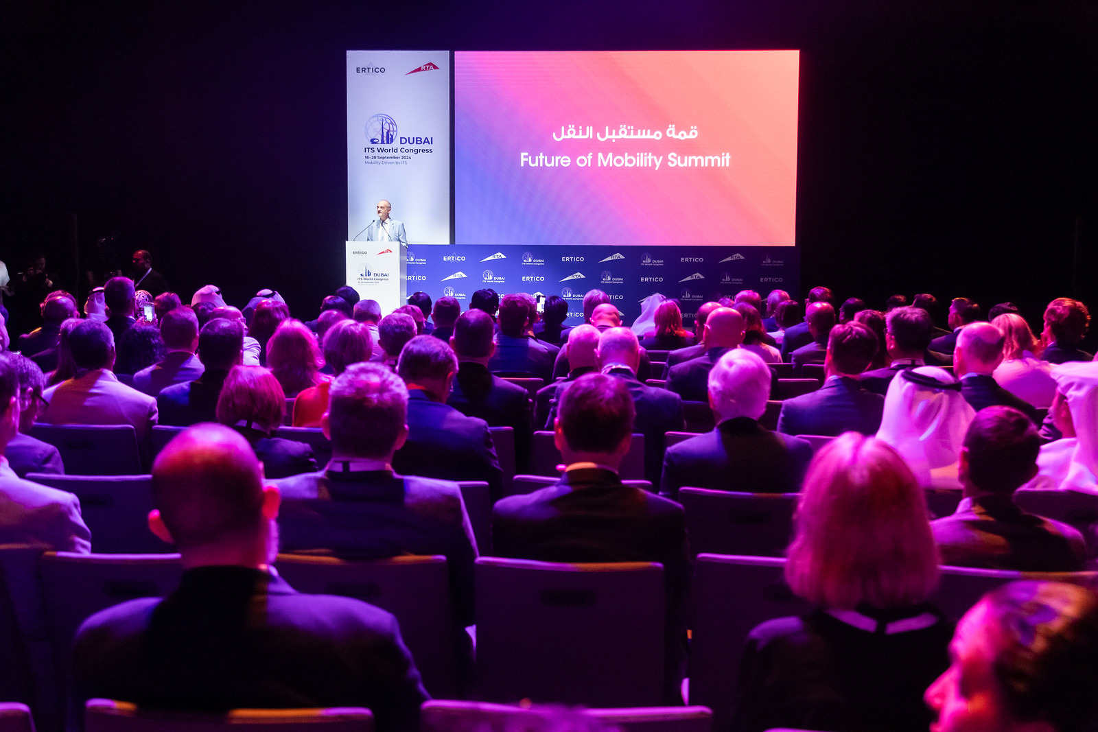 Delegates gathered in exchange at the ITS World Congress 2024 in Dubai.